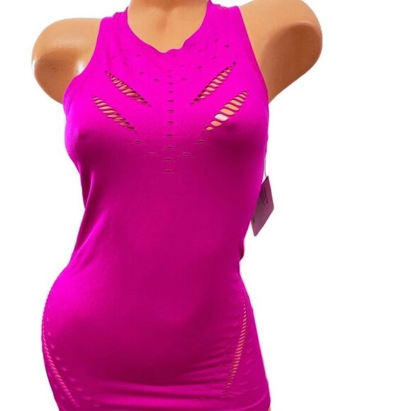 Victoria’s Secret Seamless sport High Rise Tight & matching Top set Fuchsia XL - Picture 2 of 6